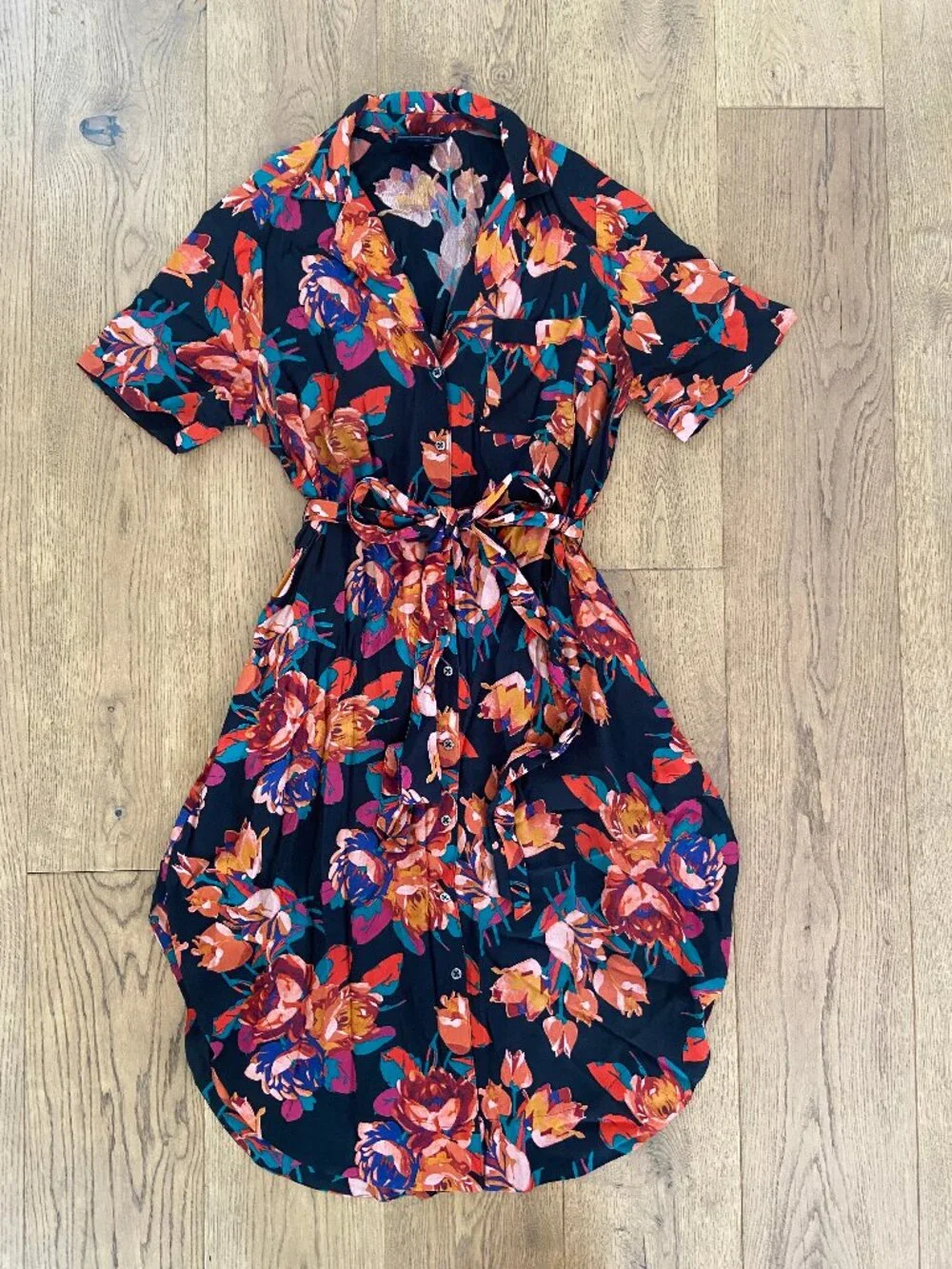 Anthropologie Maeve Floral Buttondown Shirtdress - Picture 6 of 10